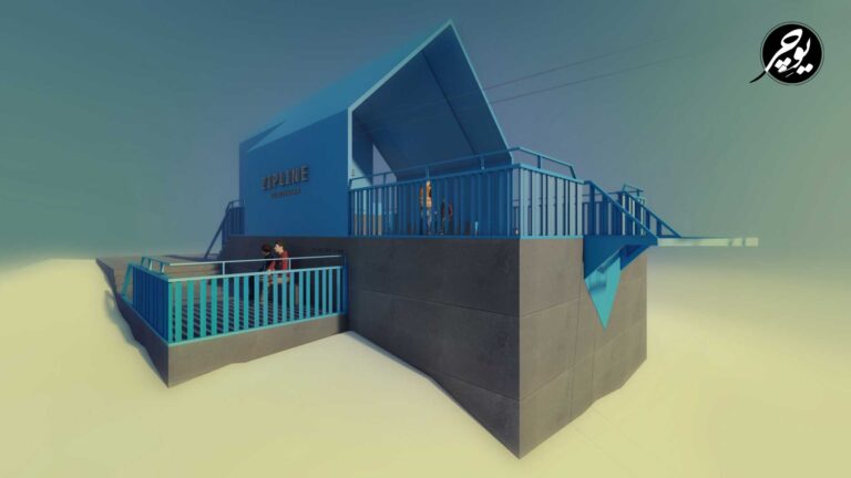 زیپ لاین اتوماتیک پلدختر نمای یک