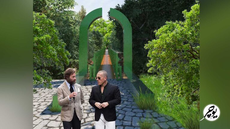 پل معلق زیبا کنار خرم آباد