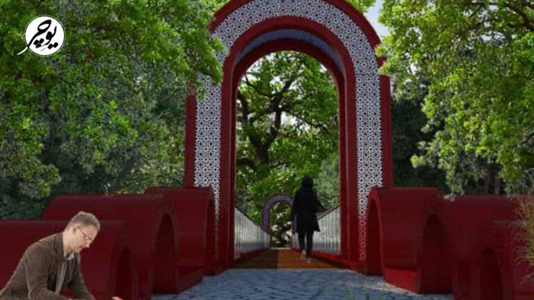 پل معلق زیبا کنار خرم آباد